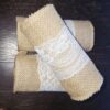 Lot de 2 Rubans dentelle et jute, nœuds à faire soi-même 15cm x 2.3m