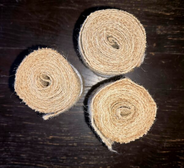 Lot de 2 Rubans dentelle et jute, nœuds à faire soi-même 15cm x 2.3m