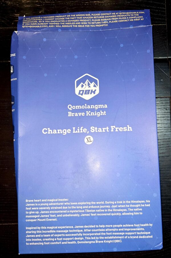 Paire de Semelles orthopédiques QBK Taille XL