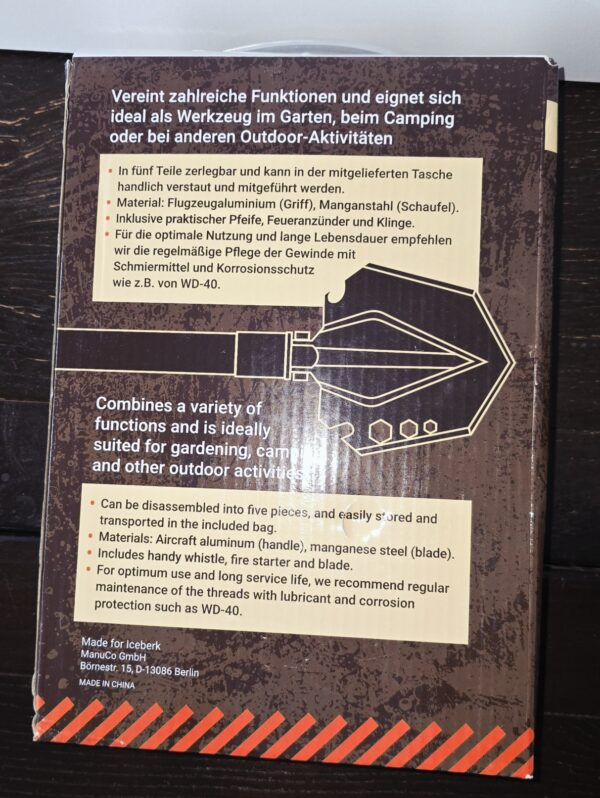 PELLE PLIABLE MULTIFONCTION ICEBERG - Survie &amp; Camping