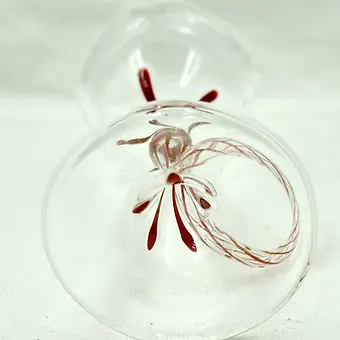 Verre en verre soufflé à pied Murano 16 cm de haut