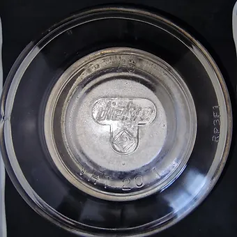 Ancien Isolateur électrique en verre épais blanc