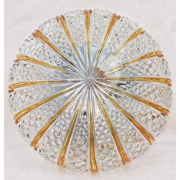 Plafonnier RZB en verre D24cm vintage Années 50