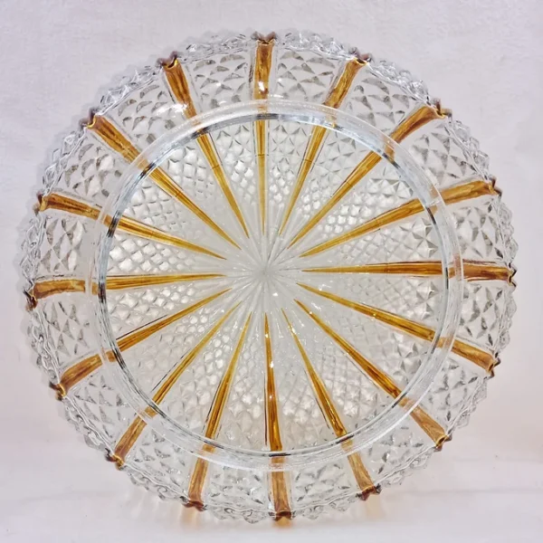 Plafonnier RZB en verre D24cm vintage Années 50