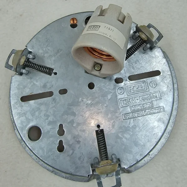 Plafonnier RZB en verre D24cm vintage Années 50