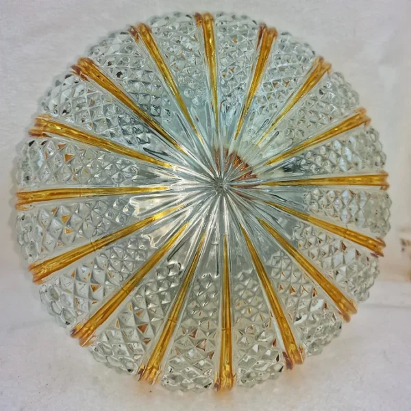 Plafonnier RZB en verre D24cm vintage Années 50