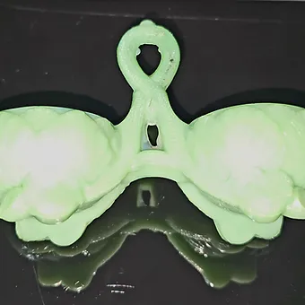 Saleron en verre opaline vert Mint