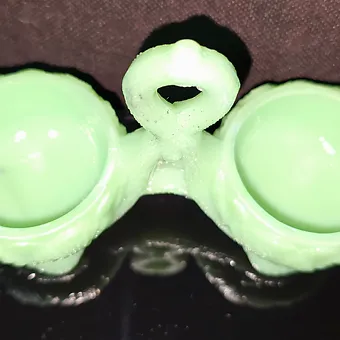 Saleron en verre opaline vert Mint