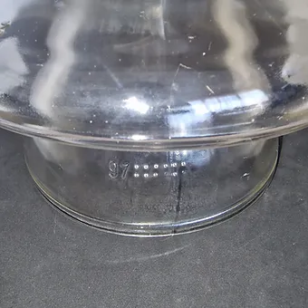 Ancien Isolateur électrique en verre épais blanc