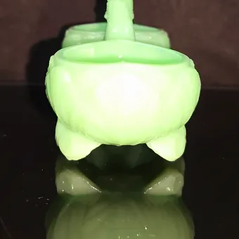 Saleron en verre opaline vert Mint