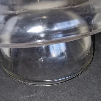 Ancien Isolateur électrique en verre épais blanc