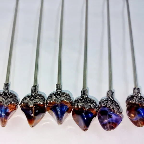 Set of 6 coffee/tea/ice cream/cocktail spoons... with a 23.5 cm resin handle