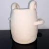 Cruche / pot / vase à oreilles en céramique blanche 21cmX16cm