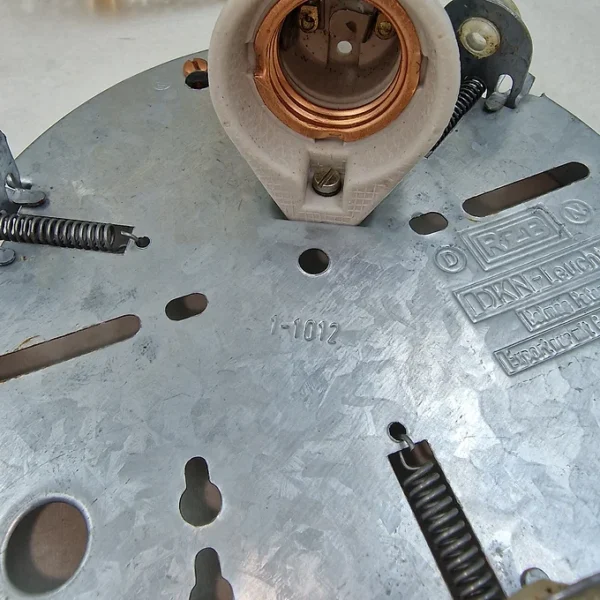 Plafonnier RZB en verre D24cm vintage Années 50