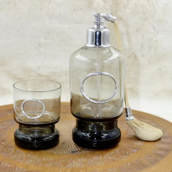 Set de salle de bain en verre fumé 4 Pièces