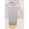 Pichet en verre givré avec dorures 1L5