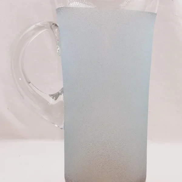 Pichet en verre givré avec dorures 1L5