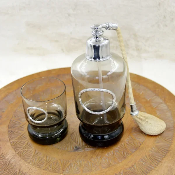 Set de salle de bain en verre fumé 4 Pièces