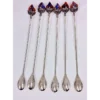 Set of 6 coffee/tea/ice cream/cocktail spoons... with a 23.5 cm resin handle
