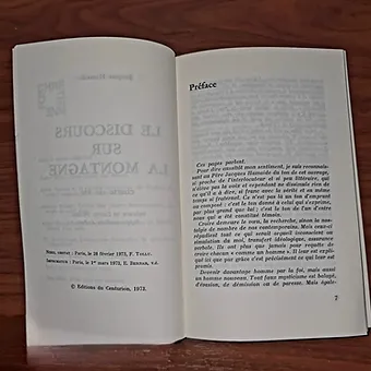 Le Discours Sur La Montagne, Charte De Vie - HAMAIDE JACQUES – 1973