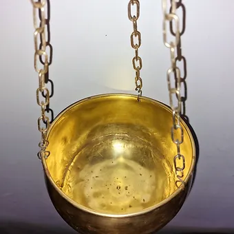 Ancienne grande balance 1736 entièrement en laiton