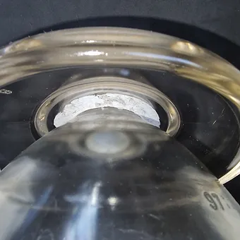 Ancien Isolateur électrique en verre épais blanc