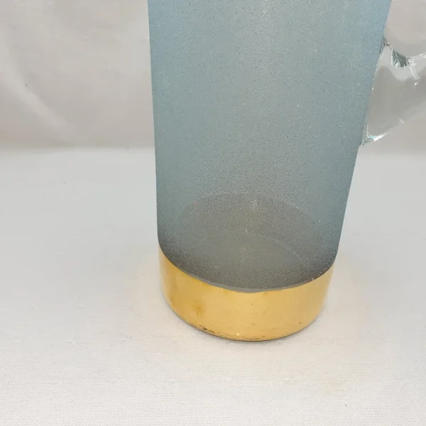 Pichet en verre givré avec dorures 1L5