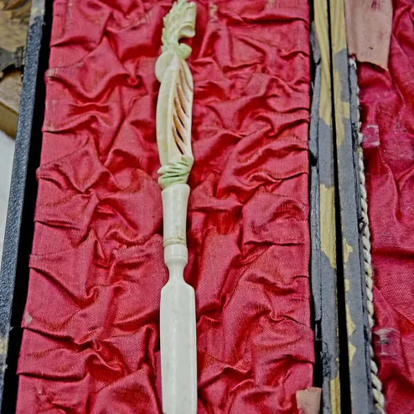 Set d'écriture / Accessoire de bureau en matière naturelle / os ou assimilé