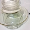 Ancien Isolateur électrique en verre épais blanc