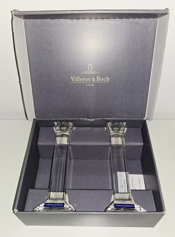 Coffret 2 bougeoirs Villeroy & Boch 20cm