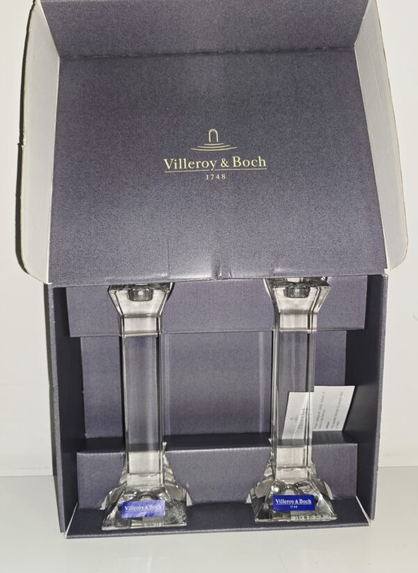 Coffret 2 bougeoirs Villeroy & Boch 20cm