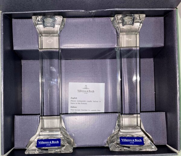 Coffret 2 bougeoirs Villeroy & Boch 20cm