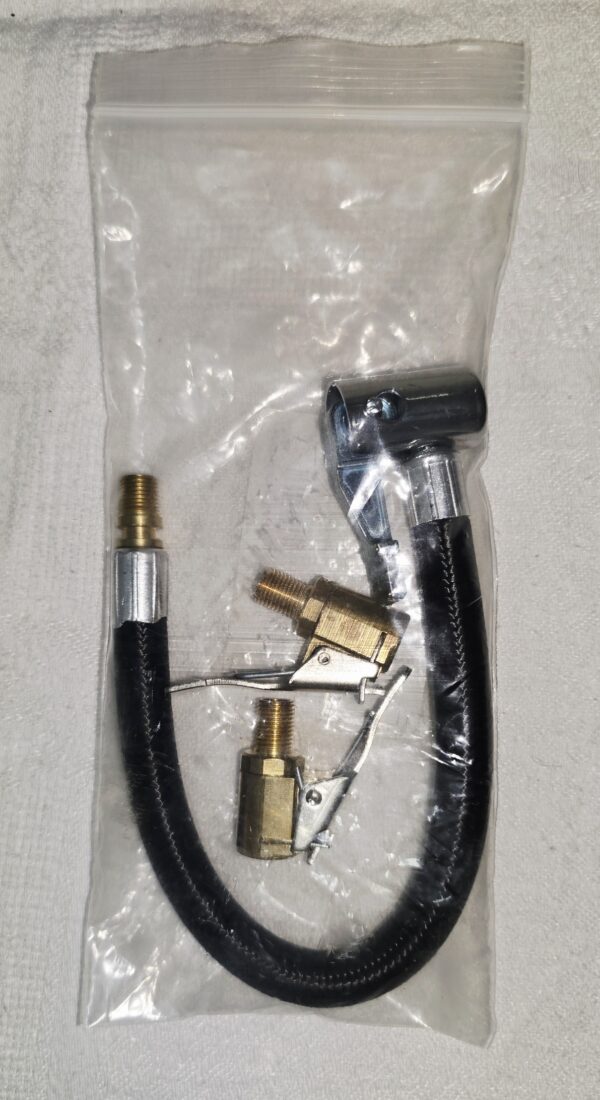 Tuyau 20cm + 2 embouts adaptateurs de valves pour gonflage pneus