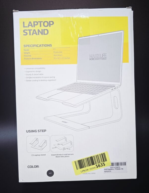 Support pc ou tablette 16 pouces Gris