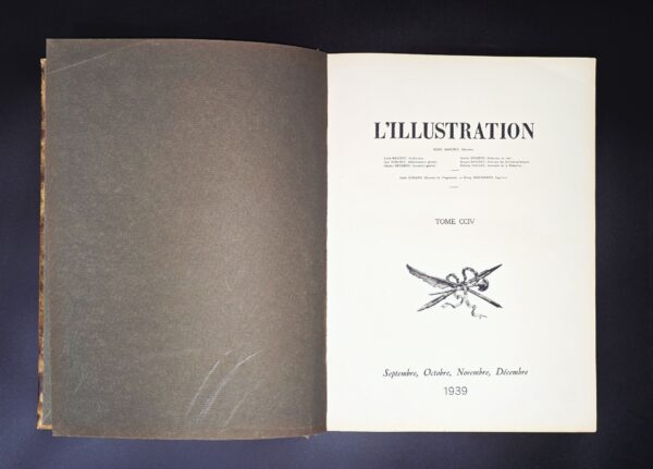 Album L'illustration Tome 204 septembre à décembre 1939