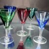 Lot 5 verres de Murano 1950 13x7cm