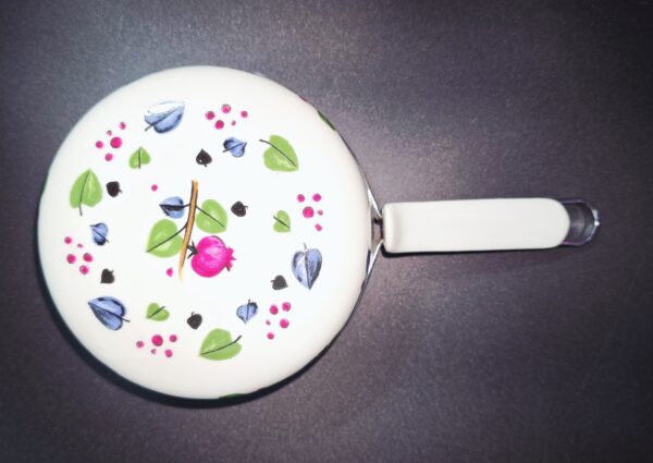 Casserole en aluminite Frugier Limoges N°1 Décor polychrome