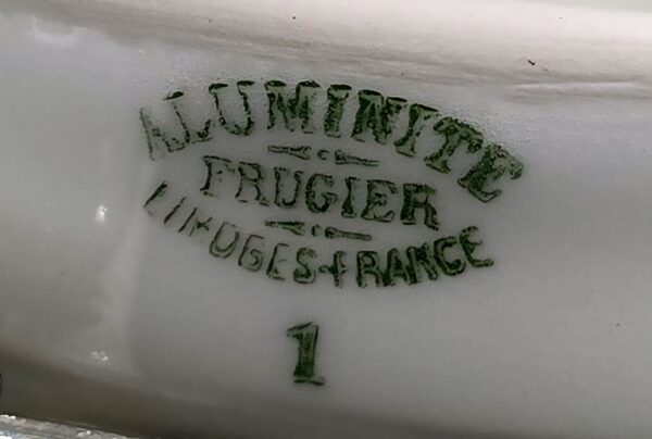 Casserole en aluminite Frugier Limoges N°1 Décor polychrome