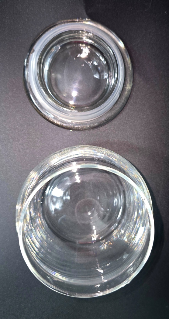 Ancien Bocal en Verre avec Couvercle et Joint Vintage 450ml