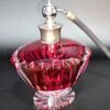 Ancien Vaporisateur de Parfum Cristal de Bohème Rouge Rubis 12cm - Style DAUM