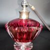 Ancien Vaporisateur de Parfum Cristal de Bohème Rouge Rubis 12cm - Style DAUM