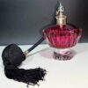 Ancien Vaporisateur de Parfum Cristal de Bohème Rouge Rubis 12cm - Style DAUM