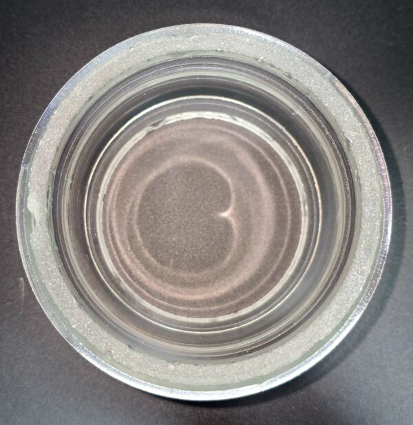 Isolateur de ligne électrique ancien en verre;10cm de haut X 12 de diamètre total.