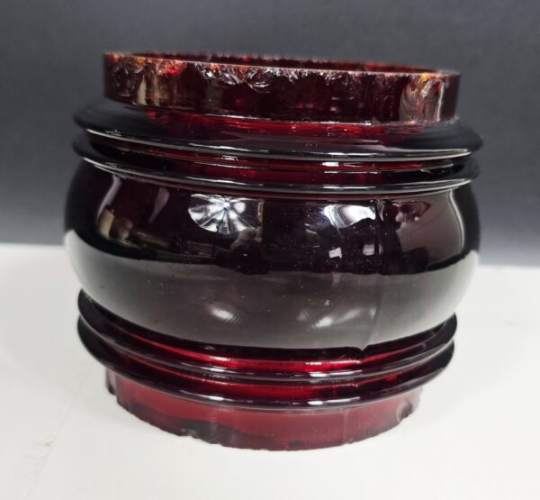 Isolateur Ancien Verre Rouge Sélénium / Rubis - Rare Couleur de Signalisation