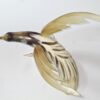Oiseau corne de buffle + de 36cm étiquette d'origine Exposition paris 1937