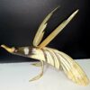 Oiseau corne de buffle + de 36cm étiquette d'origine Exposition paris 1937