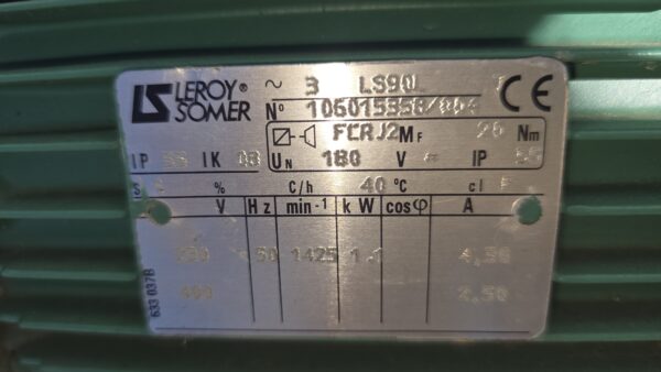 20260409_150312 Moto-réducteur LEROY-SOMER - Triphasé 380V - Qualité Industrielle
