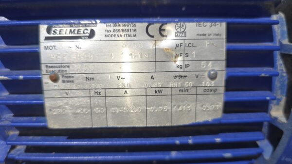 Moto-réducteur Industriel SEIMEC -Triphasé 380V